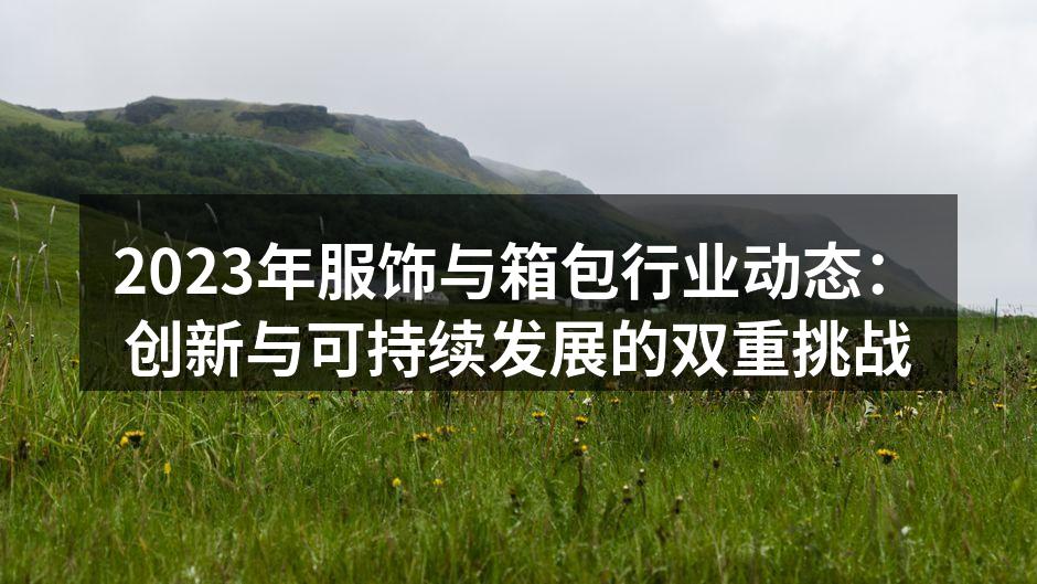 服饰行业的可持续发展图示